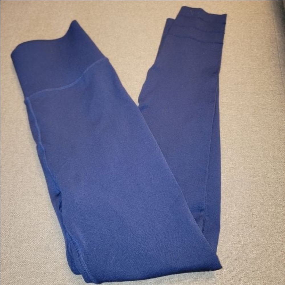 Fabletics sculpknit navy blue athletic compression tight leggings pants xs